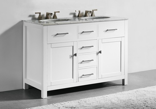 White double vanity with - white,